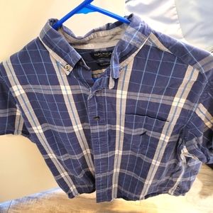 Nautica short sleeve button down shirt size M